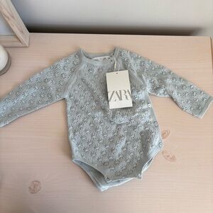 Zara Soft Blue Baby Bodysuit